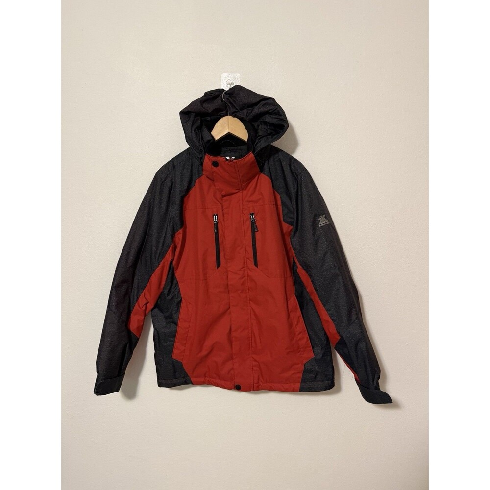 ZeroXposur Jacket Mens Large Red Hooded Water Repellent Winter Ski Coat Pockets